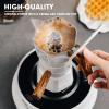 Bincoo 120ML Stovetop Espresso Maker Double Valve Moka Pot with Thermostat Extractor Prevent over-extraction,Italian Espresso Moka Pot with Powder Dispenser and Filter Paper for Home(Green) view 2