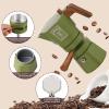 Bincoo 120ML Stovetop Espresso Maker Double Valve Moka Pot with Thermostat Extractor Prevent over-extraction,Italian Espresso Moka Pot with Powder Dispenser and Filter Paper for Home(Green) view 4