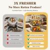 XXL Big Size1 Pack Stackable Wire Storage Baskets with Wood Lid- Pantry Cabinet Organization, Kitchen Counter Basket for Fruit Vegetable -Large Metal Bin for Pantry Organization and Storage, Black view 3