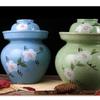 QPZK Cute Traditional Chinese Porcelain Pickle Jar, Ceramic Fermentation Crock Pickling Pot,Fermenting Jar with Water Seal Airlock Lid Stoneware Fermenter for Kimchi Saue 8KG view 2