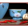 QPZK Cute Traditional Chinese Porcelain Pickle Jar, Ceramic Fermentation Crock Pickling Pot,Fermenting Jar with Water Seal Airlock Lid Stoneware Fermenter for Kimchi Saue 8KG view 3