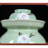 QPZK Cute Traditional Chinese Porcelain Pickle Jar, Ceramic Fermentation Crock Pickling Pot,Fermenting Jar with Water Seal Airlock Lid Stoneware Fermenter for Kimchi Saue 8KG view 4