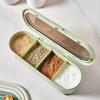 FEMUN, seasoning pot, 4-in-1 seasoning box, kitchen household seasoning box - transparent clamshell, baffle design, box can be used for kitchen storage salt, sugar, MSG and other seasoning view 3