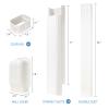 4" W 9Ft L Line Set Cover Kit for Mini Split Air Conditioners Decorative PVC Slim Line Cover for Central AC & Heat Pumps Systems Tubing Cover view 2