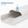 4" W 9Ft L Line Set Cover Kit for Mini Split Air Conditioners Decorative PVC Slim Line Cover for Central AC & Heat Pumps Systems Tubing Cover view 4