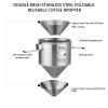 Bincoo Pour Over Coffee Dripper, Portable Stainless Steel Reusable Coffee Filter, Mini Collapsible Paperless Single Serve 1-2 Cup Coffee Dripper Cup Easy To Clean For Travel Camping Offices view 3