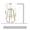 Bar Stools Set of 2 with with Metal Legs & Comfortable Backrest Ergonomic Faux Leather High Bar stools for Bar Counter Home and Kitchen Island view 3