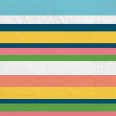 Summer Hues Luncheon Napkins (40-Pack) - 6.5" x 6.5" - Vibrant Multicolor Paper Napkins - Ideal for Birthdays, Kid's Parties, Showers, & Themed Summer Events