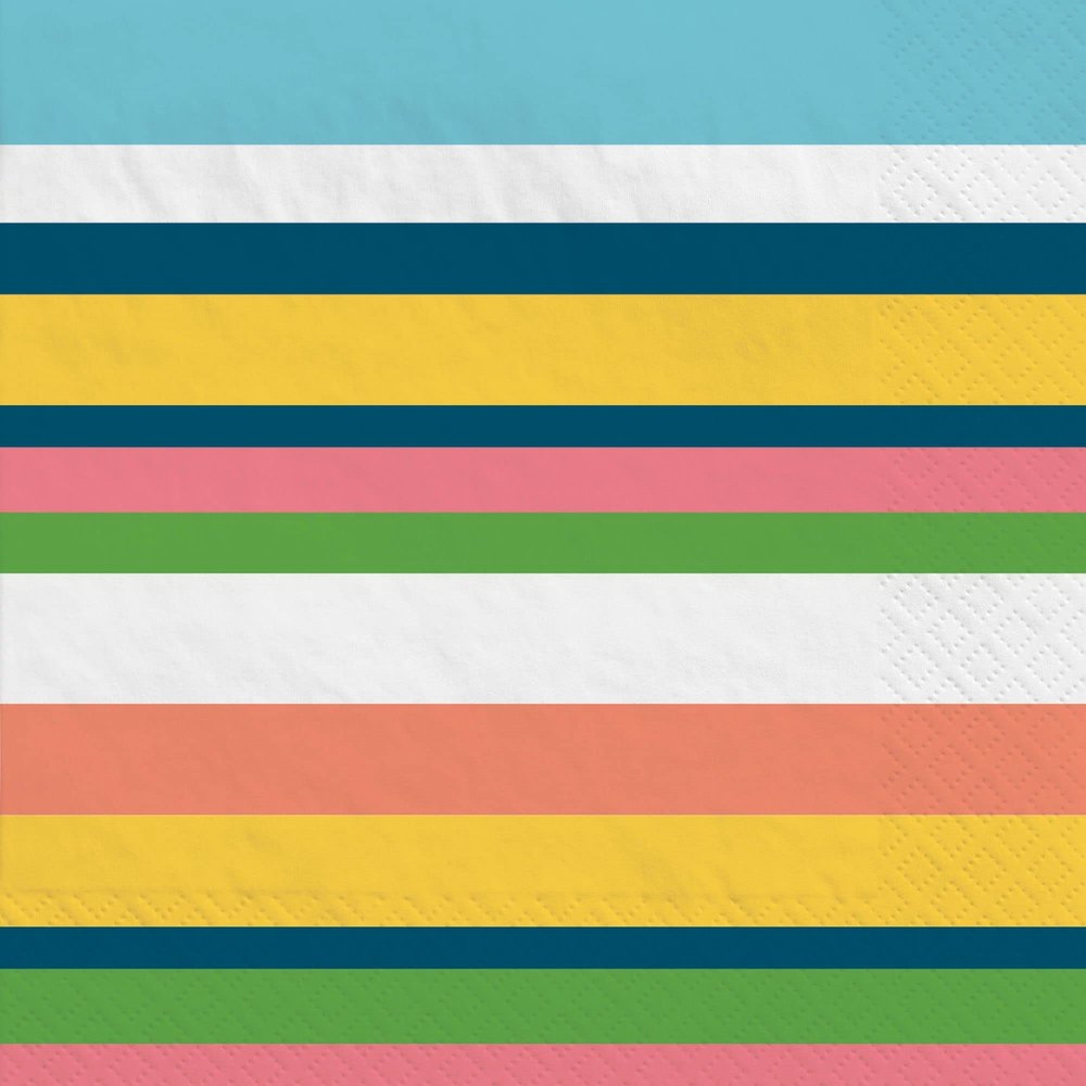 Summer Hues Luncheon Napkins (40-Pack) - 6.5" x 6.5" - Vibrant Multicolor Paper Napkins - Ideal for Birthdays, Kid's Parties, Showers, & Themed Summer Events