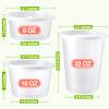 NEEBAKE 60 Set Deli-Containers-with-Lids: [8oz 16oz 32oz] Combo Plastic-Food-Storage-Containers-with-Lids, To-Go-Containers, Meal-Prep-Containers view 2