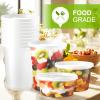 NEEBAKE 60 Set Deli-Containers-with-Lids: [8oz 16oz 32oz] Combo Plastic-Food-Storage-Containers-with-Lids, To-Go-Containers, Meal-Prep-Containers view 3