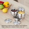 Spice Jars, Portable Durable Stainless Steel Spice Jars Storage Spice Containers with Rotatable Round Stand Seasoning Containers for family kitchens, hotels, restaurants view 3