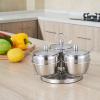 Spice Jars, Portable Durable Stainless Steel Spice Jars Storage Spice Containers with Rotatable Round Stand Seasoning Containers for family kitchens, hotels, restaurants view 4
