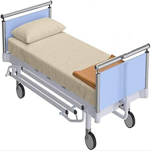 Fitted Hospital Bed Sheet with Pillow Cover - Best Cotton Sheets 10" Deep Pocket - 400TC Sheets - 100% Egyptian Cotton Sheets for Hospital Beds - Ivory Solid, Twin-XL Size (39" x 80")
