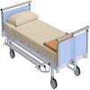 Fitted Hospital Bed Sheet with Pillow Cover - Best Cotton Sheets 10" Deep Pocket - 400TC Sheets - 100% Egyptian Cotton Sheets for Hospital Beds - Ivory Solid, Twin-XL Size (39" x 80") view 1