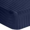 Fitted Hospital Bed Sheet with Pillow Cover - Best Cotton Sheets 12" Deep Pocket - 400TC Sheets - 100% Egyptian Cotton Sheets for Hospital Beds - Navy Blue Stripe, Full-XXL Size (54" x 84") view 1