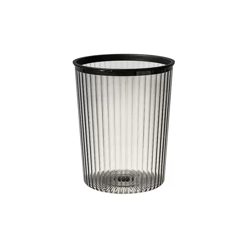 DYPASA Lidless Garbage Can Beautiful and Practical Plastic Garbage Can for Household Office Trash Can (Color : Black, Size : CH)