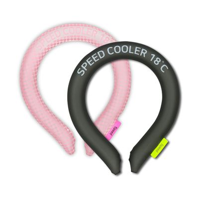 SpeedUSA Insta Speed Neck Coolers (2-Pack) (PinkDot & Darkgray)