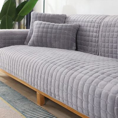 ALABOW Couch Sofa Covers 3 2 4 1 Seater Sofa Cover Sectional L Shape Non-Slip Velvet Quilted Soft Sofa Slipcover Washable Furniture Protector for Dogs, Children (Color : #8, Size : 110x210cm1pc)