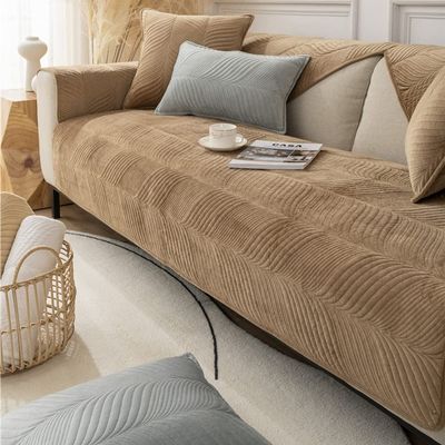 ALABOW Couch Sofa Covers 3 2 4 1 Seater Sofa Cover Sectional L Shape Non-Slip Velvet Quilted Soft Sofa Slipcover Washable Furniture Protector for Dogs, Children (Color : #13, Size : 70x70cm 1pc)
