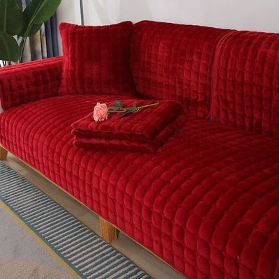 ALABOW Couch Sofa Covers 3 2 4 1 Seater Sofa Cover Sectional L Shape Non-Slip Velvet Quilted Soft Sofa Slipcover Washable Furniture Protector for Dogs, Children (Color : #6, Size : 110x180cm 1pc)