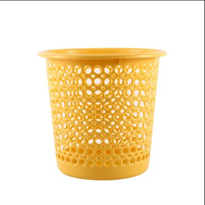 DYPASA Home Hollowed-Out Garbage can, Kitchen, Toilet, Plastic Paper Basket Without Cover (Color : Yellow)