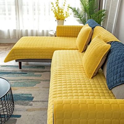 ALABOW Couch Sofa Covers 3 2 4 1 Seater Sofa Cover Sectional L Shape Non-Slip Velvet Quilted Soft Sofa Slipcover Washable Furniture Protector for Dogs, Children (Color : F, Size : 110x160cm1pc)