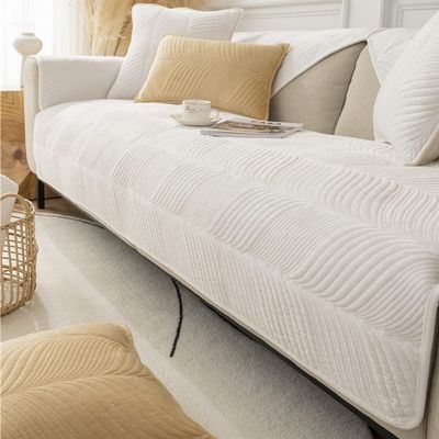 ALABOW Couch Sofa Covers 3 2 4 1 Seater Sofa Cover Sectional L Shape Non-Slip Velvet Quilted Soft Sofa Slipcover Washable Furniture Protector for Dogs, Children (Color : #9, Size : 70x210cm1pc)