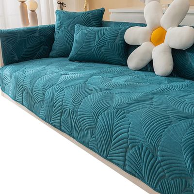ALABOW Couch Sofa Covers 3 2 4 1 Seater Sofa Cover Sectional L Shape Non-Slip Velvet Quilted Soft Sofa Slipcover Washable Furniture Protector for Dogs, Children (Color : #21, Size : 110x240cm1pc)