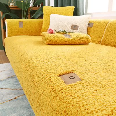 ALABOW Couch Sofa Covers 3 2 4 1 Seater Sofa Cover Sectional L Shape Non-Slip Velvet Quilted Soft Sofa Slipcover Washable Furniture Protector for Dogs, Children (Color : U, Size : 110x110cm1pc)