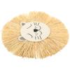 DECHOUS Cartoon Lion Woven Wall Decor Handmade Macrame Lion Head Ornament for Boys and Girls Room Nursery Birthday Party and Home Decoration Soft Rope Design view 1