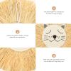 DECHOUS Cartoon Lion Woven Wall Decor Handmade Macrame Lion Head Ornament for Boys and Girls Room Nursery Birthday Party and Home Decoration Soft Rope Design view 2