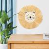 DECHOUS Cartoon Lion Woven Wall Decor Handmade Macrame Lion Head Ornament for Boys and Girls Room Nursery Birthday Party and Home Decoration Soft Rope Design view 4
