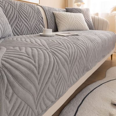 ALABOW Couch Sofa Covers 3 2 4 1 Seater Sofa Cover Sectional L Shape Non-Slip Velvet Quilted Soft Sofa Slipcover Washable Furniture Protector for Dogs, Children (Color : #14, Size : 110x110cm1pc)