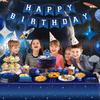 160 Pack Space Galaxy Party Supplies Ramadan Party Decoration Starry Night Tableware Set Outer Space Plate Solar System Planet Napkins Galaxy Planet Theme Birthday Party Decorations Serves 40 view 3