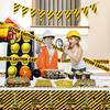 Inspireyee 160 Pack Construction Birthday Party Supplies Dump Truck Construction Birthday Decorations Construction Party Tableware Set - Plate, Napkins Serves 40 view 3