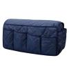 BAGASI Remote Control Holder 8 Pockets Sofa Armrest Organizer, Arm Chair Side Pocket Recliner Couch Storage Caddy for Magazine Tablet and Phone,Navy view 2