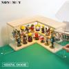 NONEMEY Clear Acrylic Display Case Stand with Wood Base 2/3/4/5/6 Tier Storage Box Showcase Dustproof Organizer Box for Collectibles (2Tier L Shape) view 2