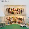 NONEMEY Clear Acrylic Display Case Stand with Wood Base 2/3/4/5/6 Tier Storage Box Showcase Dustproof Organizer Box for Collectibles (2Tier L Shape) view 4