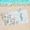 Cute Koala Bear Beach Towel Personalized Custom Name Microfiber Bath Towel Blanket 30 x 60 Inch view 4