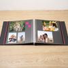 HoneyTolly Large Photo Album Self Adhesive 4x6 8x10 10x12 13"x12.6" Scrapbook Album 12.6"x11" Inch 60 Black Sticky Pages Linen Cover Magnetic Photo Album with A Metallic Pen and DIY Stickers(Black) view 3