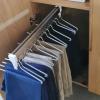 Heavy Duty Extendable Pull Out Closet Rod - Closet Clothes Hanger Rail, 30-80cm Pull Out Clothes Rail, Steel Extendable Closet Rod For Pants Clothing Storage, Space Saving, Load 25kg ( Size : 30cm ) view 1