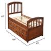 Harper & Bright Designs Orisfur. Twin Size Platform Storage Bed Solid Wood Bed with 6 Drawers view 2