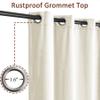 Fcosie Tofu White Velvet Drapes 120 Inches Long Grommet Top Curtain Panel Extra Long Room Darkening Curtains Tall Drapery High Ceiling Curtains for Living Room Bedroom (50" W x 120" L, 2 Panels) view 2