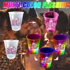 mishunyus 24 Pack Glow 21st Birthday Party Cups for Women - 16 oz Plastic Pink Cups with Rose Gold Foil Designs, Finally Legal & Happy 21" Decorations, Pink Glow Theme view 4