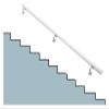 ALDEPO Grab Bars White Against The Wall Interior Step Handrail, Elderly Non-Slip Wood Stairs Grab Bar with Complete Kit, 1.6-20Ft, Outside/Garden/Loft/Ramp Banister Handrails/1.8M (Color : 3.6m) view 1