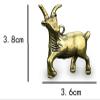 ALDEPO Sculpture Tabletop Brass Statue Sculpture Handicraft Sculptures Head Sculpture Retro Brass Car Keychain Pendant Copper Animal Zodiac Sheep Figurines view 2