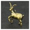 ALDEPO Sculpture Tabletop Brass Statue Sculpture Handicraft Sculptures Head Sculpture Retro Brass Car Keychain Pendant Copper Animal Zodiac Sheep Figurines view 4