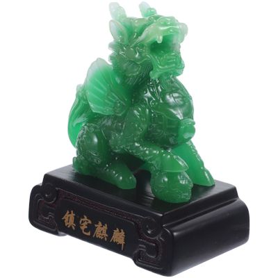 Lucky Pendulum Home Accessories Tabletop Kylin Ornament feng Shui Lion Mini feng Shui Decoration mininature Figurine Kylin Statues Pegasus Office Kirin Resin Number