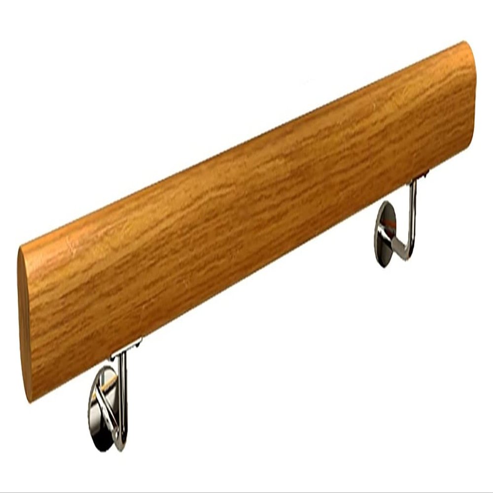 ALDEPO Grab Bars Wood Wall Mount Handrail with Stainless Steel Bracket, Inside/Outside Staircase Handrails, Seniors Auxiliary Safety Grab Bar, Include Hardware/2.4M (Color : 4.2m)